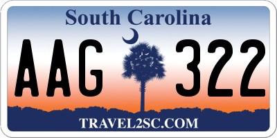 SC license plate AAG322