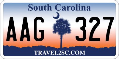 SC license plate AAG327
