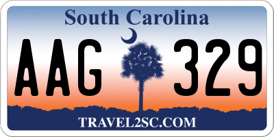 SC license plate AAG329