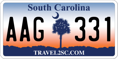 SC license plate AAG331