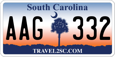 SC license plate AAG332