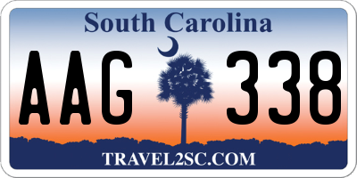 SC license plate AAG338