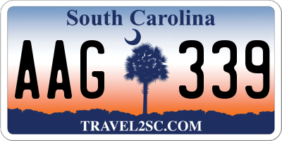 SC license plate AAG339