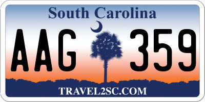 SC license plate AAG359