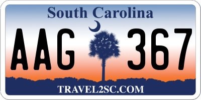 SC license plate AAG367