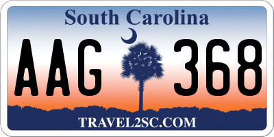SC license plate AAG368