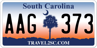 SC license plate AAG373