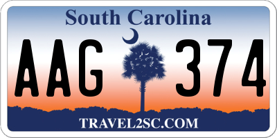 SC license plate AAG374