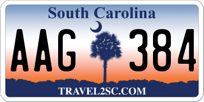 SC license plate AAG384