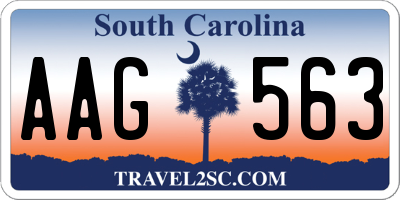 SC license plate AAG563