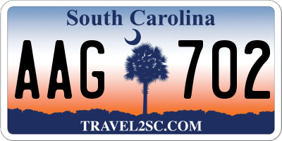 SC license plate AAG702