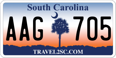 SC license plate AAG705