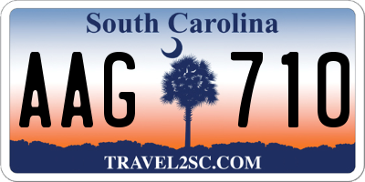 SC license plate AAG710