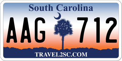 SC license plate AAG712