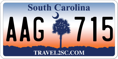 SC license plate AAG715