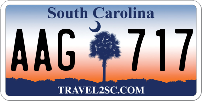 SC license plate AAG717