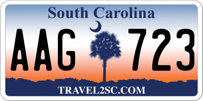 SC license plate AAG723