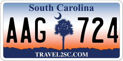 SC license plate AAG724