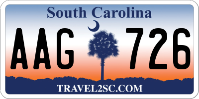 SC license plate AAG726