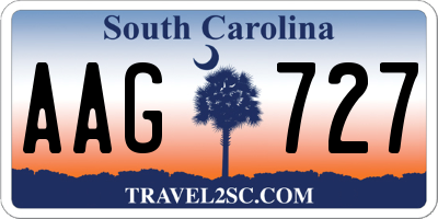 SC license plate AAG727