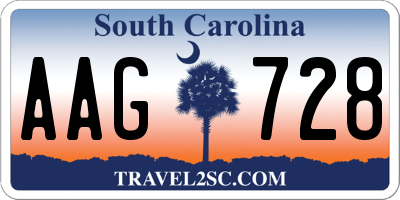 SC license plate AAG728