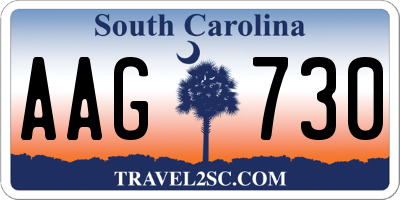 SC license plate AAG730