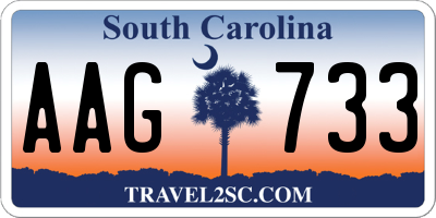 SC license plate AAG733