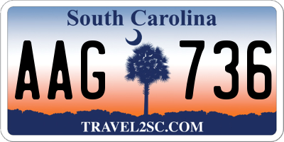 SC license plate AAG736