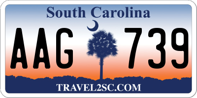 SC license plate AAG739