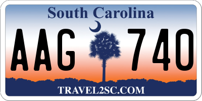 SC license plate AAG740