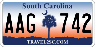 SC license plate AAG742