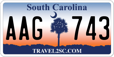 SC license plate AAG743