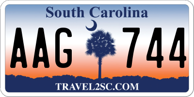 SC license plate AAG744