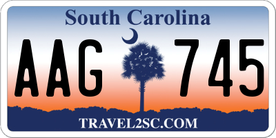 SC license plate AAG745