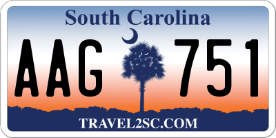 SC license plate AAG751