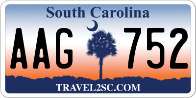 SC license plate AAG752