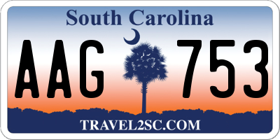 SC license plate AAG753