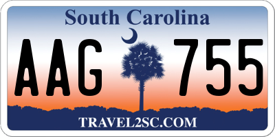 SC license plate AAG755