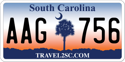 SC license plate AAG756