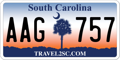 SC license plate AAG757