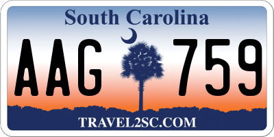 SC license plate AAG759