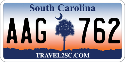 SC license plate AAG762