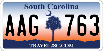 SC license plate AAG763