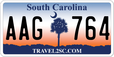 SC license plate AAG764