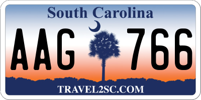 SC license plate AAG766