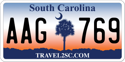 SC license plate AAG769