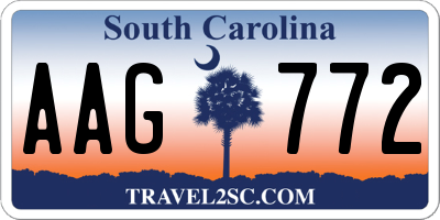 SC license plate AAG772