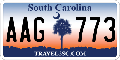 SC license plate AAG773