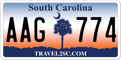 SC license plate AAG774