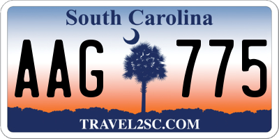 SC license plate AAG775